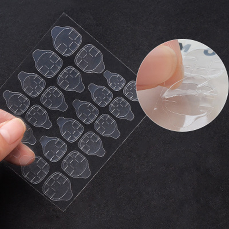 10Sheet/240Pcs False Nails Sticker Double-Side Adhesive Tapes Stickers Fake Nail Tips Stick on Nails view 3