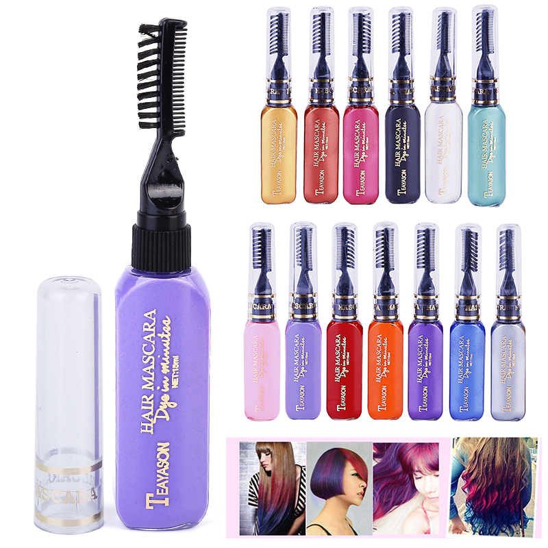 One-off Hair Color Dye Temporary Non-toxic DIY Hair Color Mascara Washable One-time Hair Dye Crayons