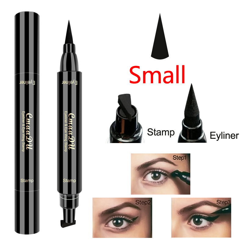 New 2 In1 Eyeliner Stamp Liquid Eyeliner Pencil Makeup Stamps Seal Pen Stamp Waterproof Eyeliner view 6