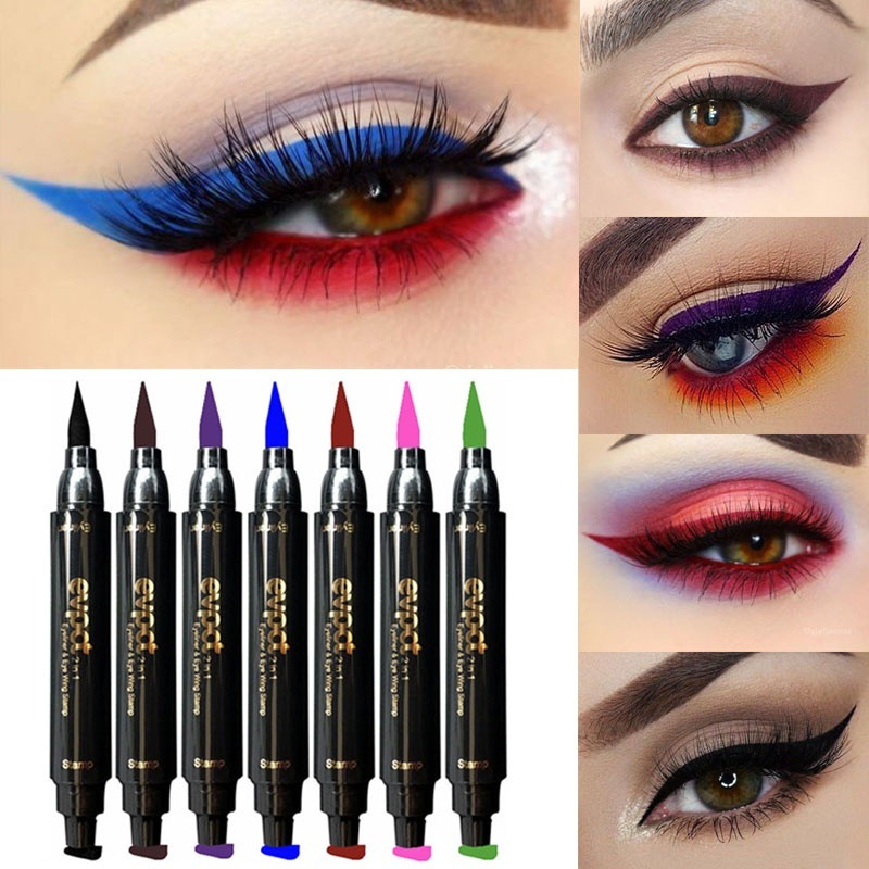 Colorful Long-lasting Liquid Eyeliner Pen Waterproof Fast Dry Pencil Cosmetic Double-ended MakeUp view 7