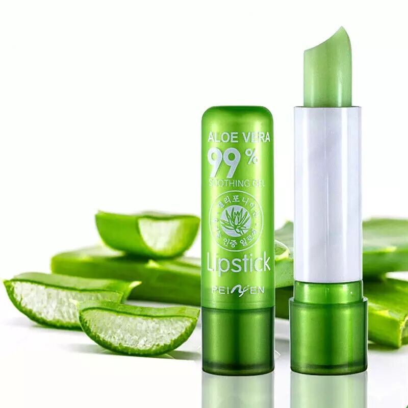 1PC Moisture Lip Balm Long-Lasting Aloe Vera Lipstick Color Mood Changing Moisturizing  Makeup view 5