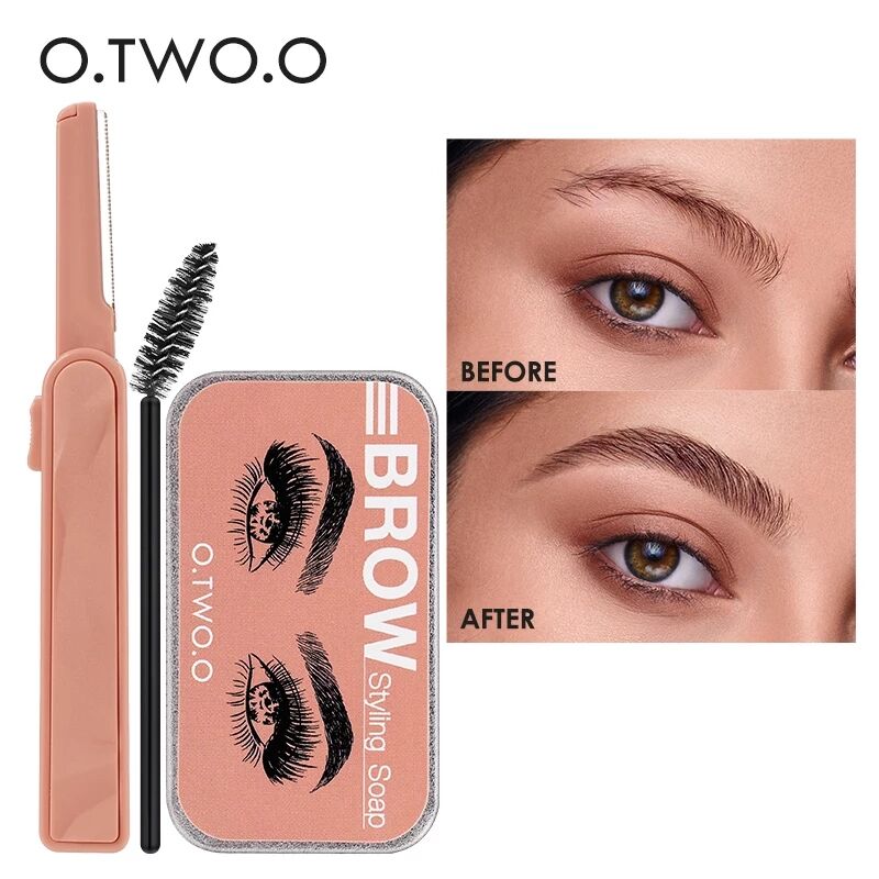 O.TWO.O Eyebrow Soap Wax With Trimmer Fluffy Feathery Eyebrows Pomade Gel For Eyebrow Styling Makeup view 2