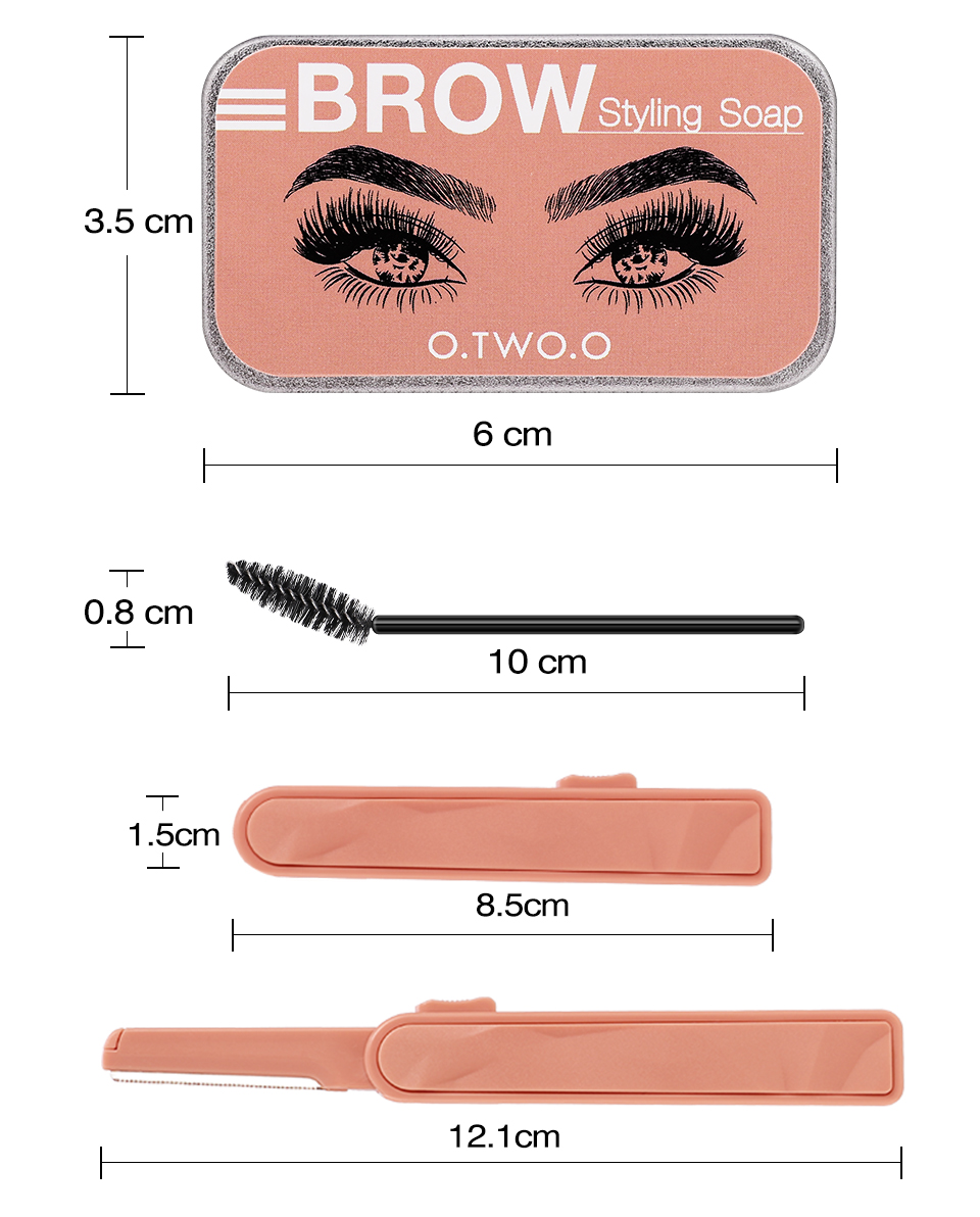O.TWO.O Eyebrow Soap Wax With Trimmer Fluffy Feathery Eyebrows Pomade Gel For Eyebrow Styling Makeup view 3
