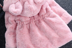 Baby Girl Clothes Winter Warm Fur Coat Girl Wool Sweater Fur Padded Jackets Big Ears Thickened Quilted Cotton Baby Coats