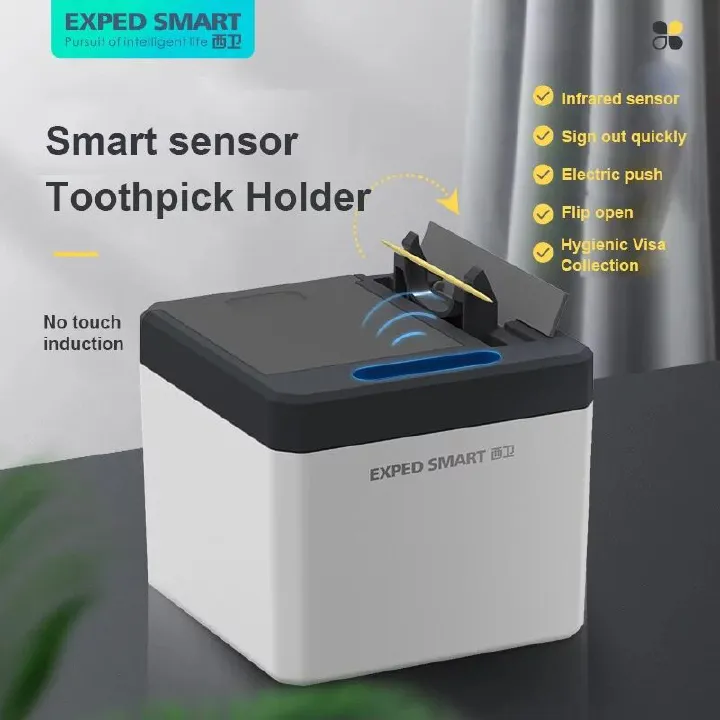 Automatic Toothpick Holder Intelligent Sensor Smart Toothpicks Dispenser Household Tooth Pick Box Smart Home Storage Organizador