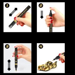 Liquid Reflective Chrome Mirror Marker Pen DIY Paint Mirror Chrome Metallic Craftwork Pen Gold Silver Copper Art Writing  Office Products