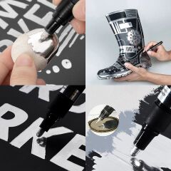 Liquid Reflective Chrome Mirror Marker Pen DIY Paint Mirror Chrome Metallic Craftwork Pen Gold Silver Copper Art Writing  Office Products