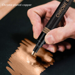 Liquid Reflective Chrome Mirror Marker Pen DIY Paint Mirror Chrome Metallic Craftwork Pen Gold Silver Copper Art Writing  Office Products