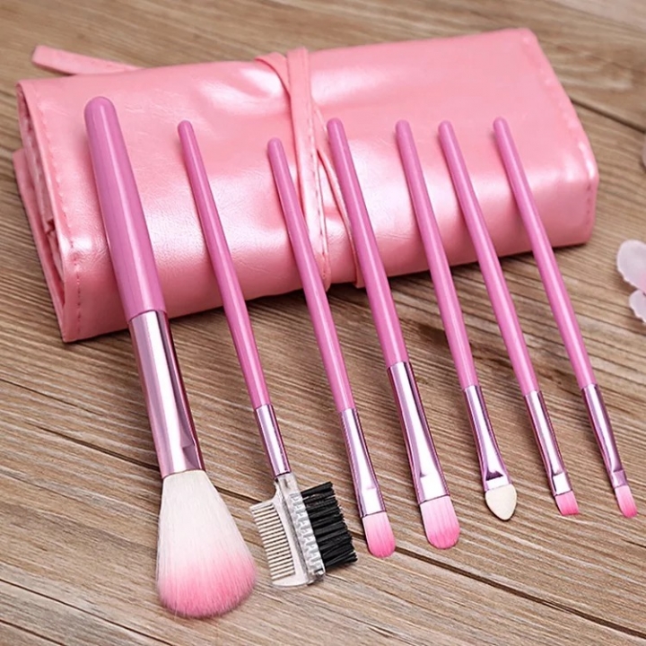 Wood make up Bruce cosmetic tool eye shadow blush brush bag beauty tool