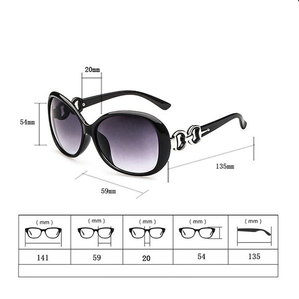 Women Purple Anti-UV Resin Lens Sunglasses