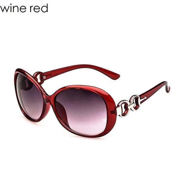 Women Purple Anti-UV Resin Lens Sunglasses