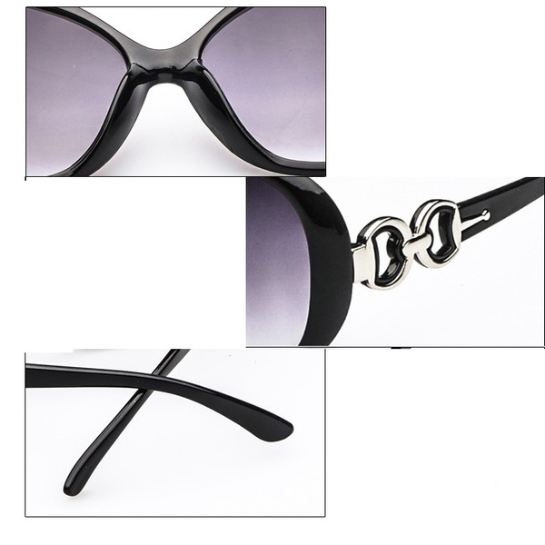 Women Purple Anti-UV Resin Lens Sunglasses