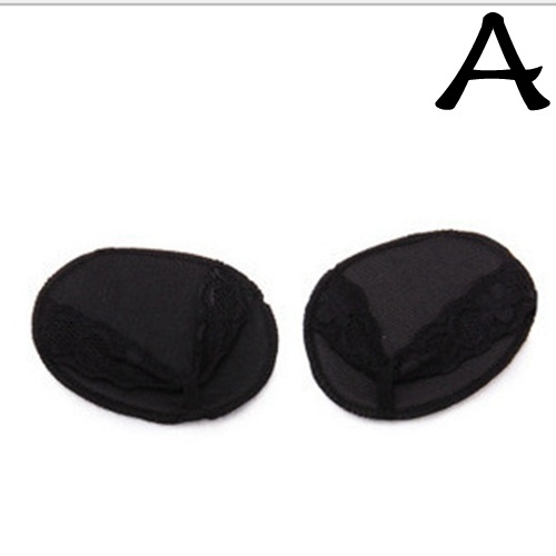 4 Pairs Fashion Ladies Forefoot Invisible High Heeled Shoes/Slip Resistant Half Yard Pads black