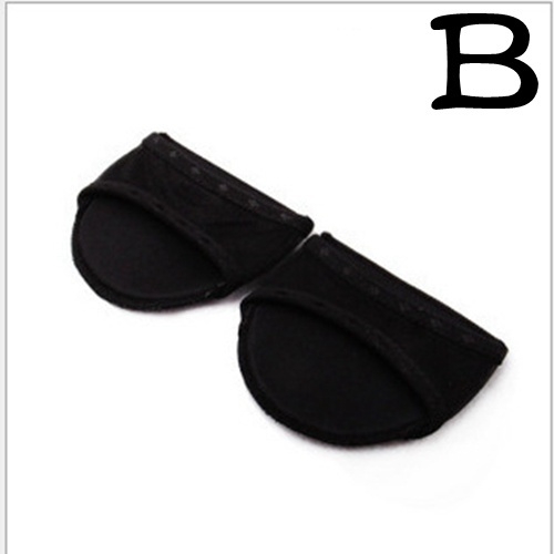 4 Pairs Fashion Ladies Forefoot Invisible High Heeled Shoes/Slip Resistant Half Yard Pads black