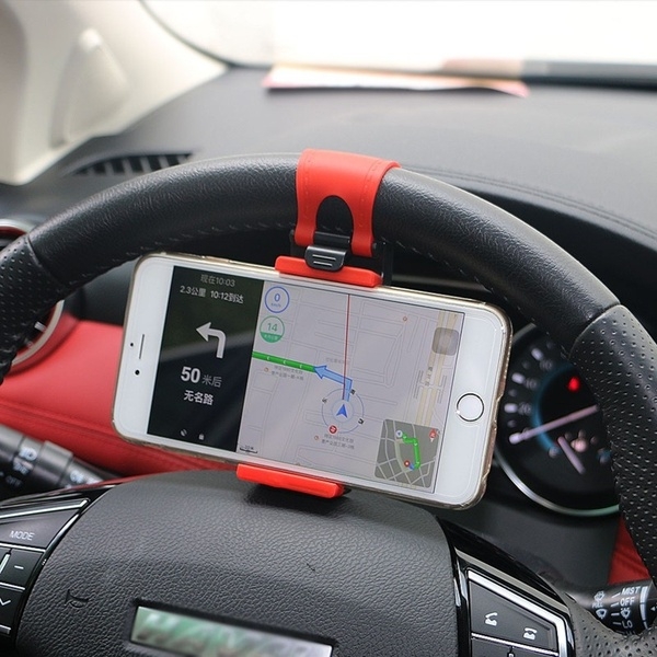 Universal Car Steering Wheel Clip Mount Holder for iPhone Samsung Xiaomi Huawei Mobile Phone GPS