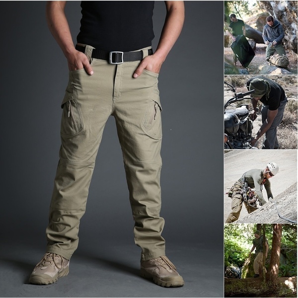 Men  Tactical Military Cargo Pants Outdoor  Hiking Pants Trousers Combat Multi-pockets Pants