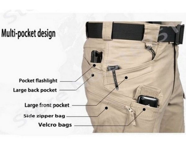 Men  Tactical Military Cargo Pants Outdoor  Hiking Pants Trousers Combat Multi-pockets Pants