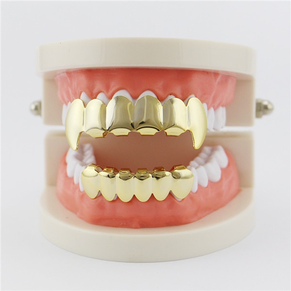 New Hip Hop Teeth Grillz Set Top/Bottom Mouth Teeth Grills Fashion Removable Dental Grills Jewelry