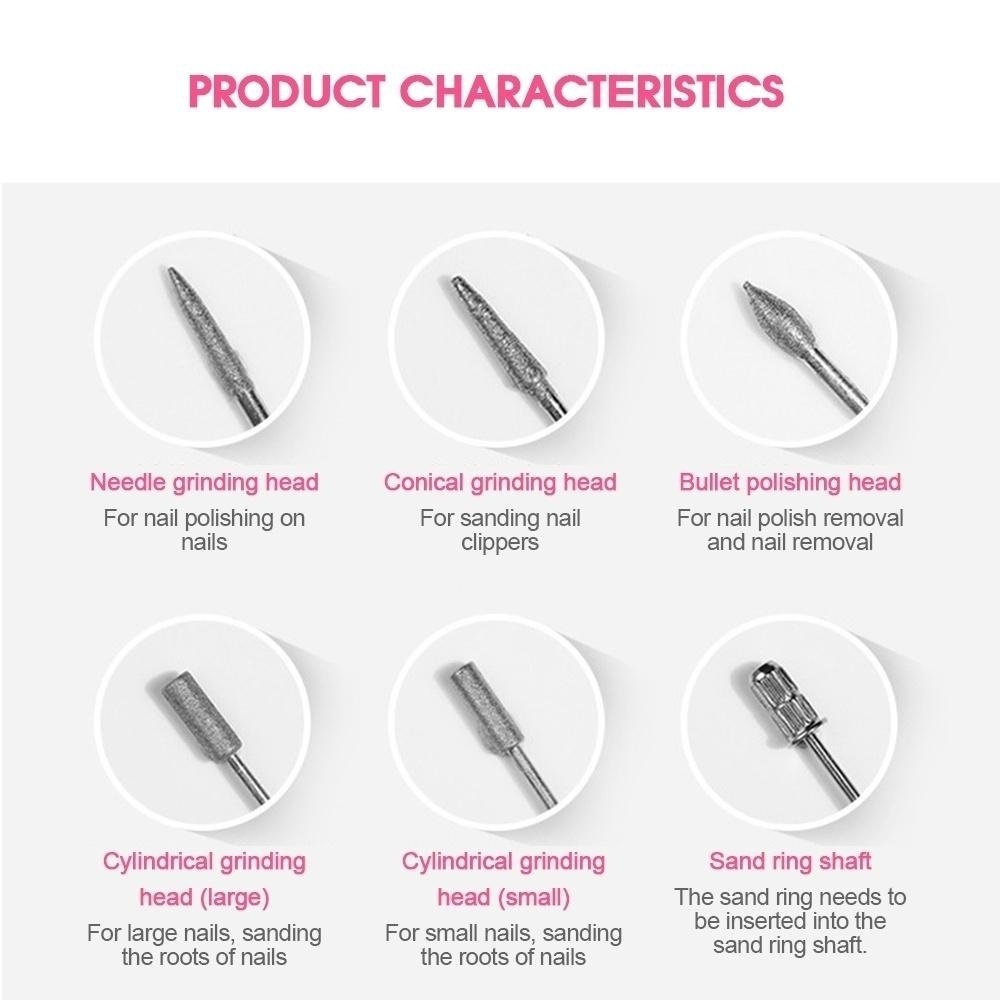 Set New USB Charging Electric Nail Drill Machine Polish Grinding Nail Art Manicure Tool