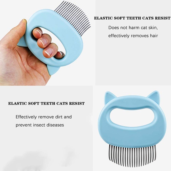 Pet Massage Hair Removal Comb ABS Elastic Half-curved Handle Cat Brush To Clean Fluff Massage Pet