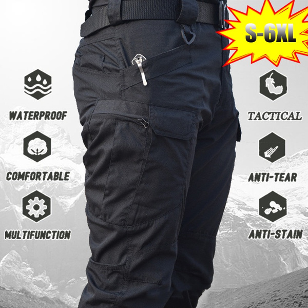Men's Waterproof Outdoor Tactical Trousers Multi-pocket Breathable Work Pants Cargo Pants