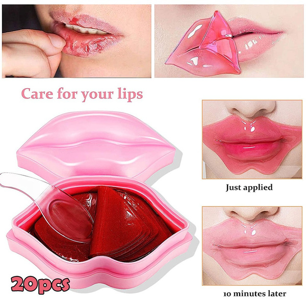20Pcs/Set Moisturizing Lip Mask, Lip Sleep Mask Reduces Lip Lines and Restores Moisture Collagen Lip Mask Patches, Effectively Anti-Wrinkle