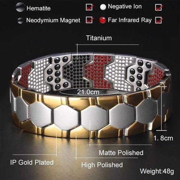 Fashion explosion magnetic therapy slimming bracelet magnetic therapy  health function steel magnetic therapy health bracelet Amazon hot sel