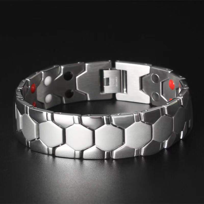 Fashion explosion magnetic therapy slimming bracelet magnetic therapy  health function steel magnetic therapy health bracelet Amazon hot sel