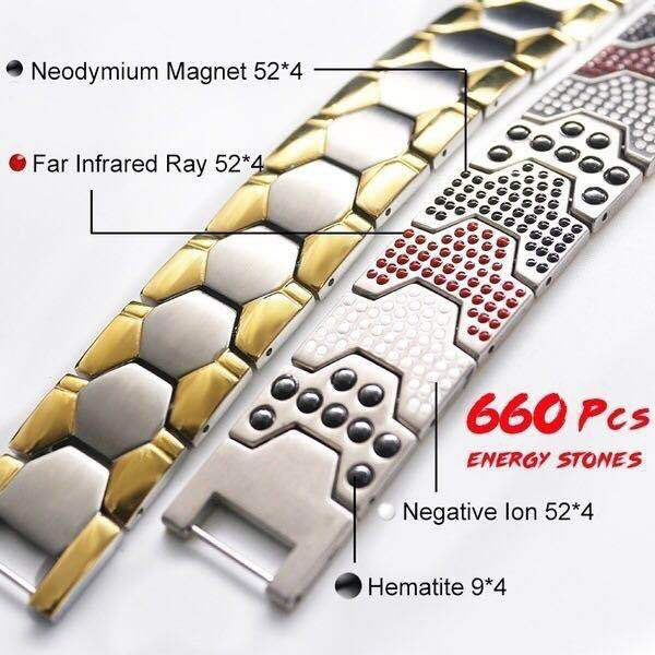 Fashion explosion magnetic therapy slimming bracelet magnetic therapy  health function steel magnetic therapy health bracelet Amazon hot sel