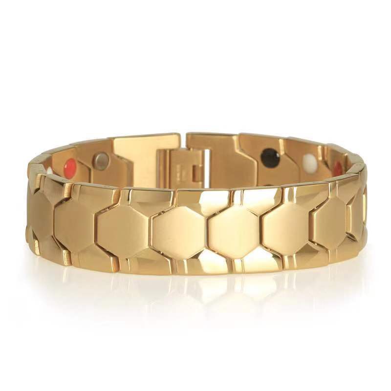 Fashion explosion magnetic therapy slimming bracelet magnetic therapy  health function steel magnetic therapy health bracelet Amazon hot sel