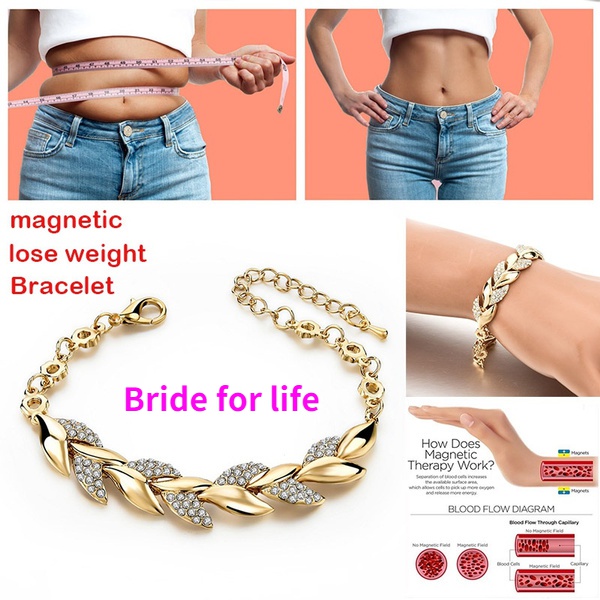 2022 Luxury 12K/18K Gold Braided (Leaves Means Lasting Love) Slimming Bracelet Arthritis Pain Relief Smooth Sterling Silver Magnetic Bracele