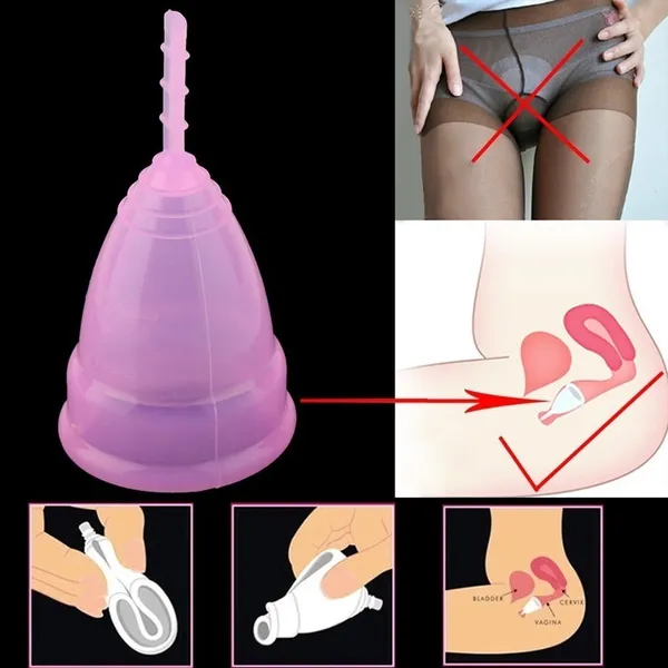 2Pcs Copas Mestruales Menstrual Cup Female Women Menstruatie Cup Medical Grade Silicone Feminine Hygiene Coletor Menstrual Heath Care Tool