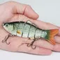 3pc Fishing Lure 5 Segments Crank 3D Eyes Fish Shape Tackle Hook 1pc