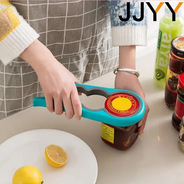 2pc JJYY 1Pc/2Pcs Multifunctional Home Kitchen Tools Jar Opener Easy Grip Bottle Opener Twist Off Lid Quick Opening Cooking Can Opener Labor-sav