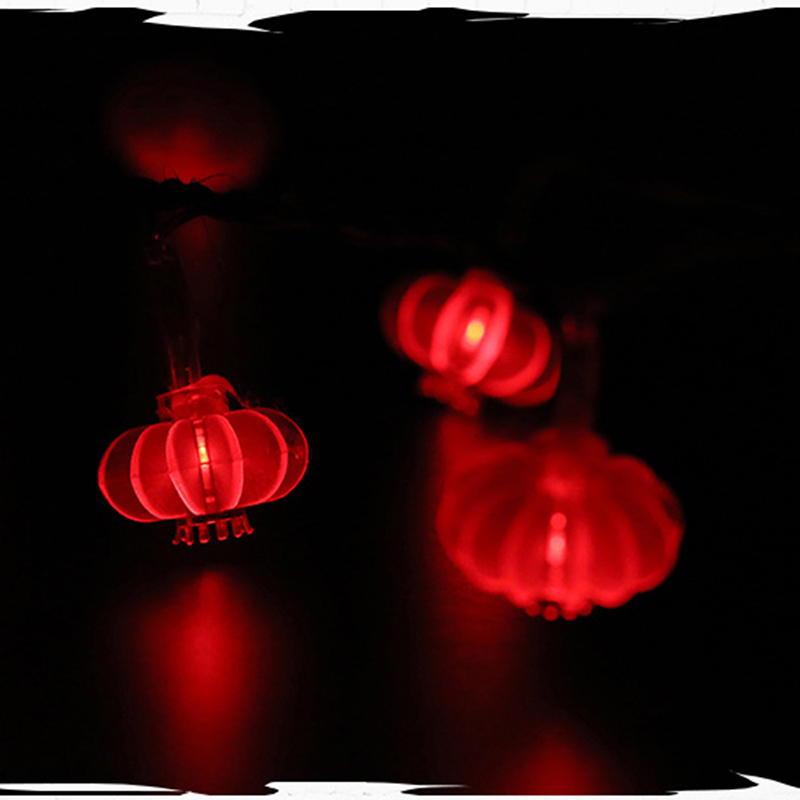 100 LED Chinese Style Red Lantern String Lights for China New Year Spring Festival