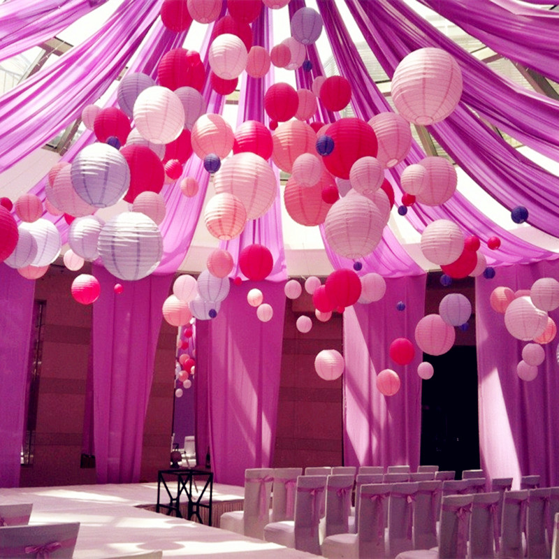 10 PCs Diameter 6" 8" 10" 12" 14" 16" Chinese Lamp Wedding Christmas Holiday Party Decorations Paper lanterns