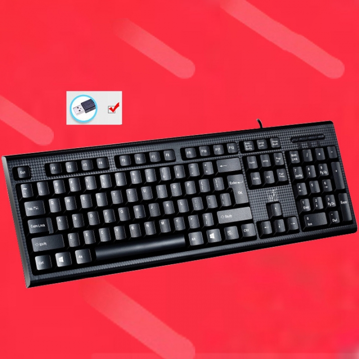 Keyboard Interface USB flat mouth round laptop desktop general computer wired keyboard