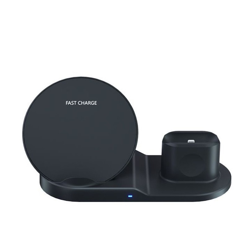 Wireless Charger-Multifunctional Wireless Fast Charging for AirPods iwatch 3-in-1 - Black
