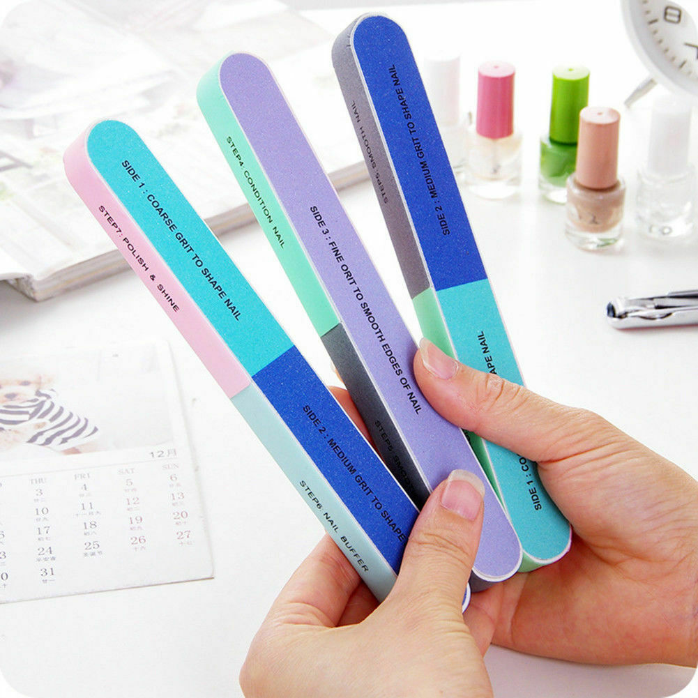 7 in 1 Durable Nail File Buffer Shiner Finger Toe Manicure Pedicure Polishing Sanding