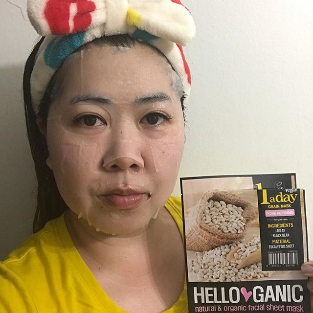 Helloganic 1 A Day Grain Natural &amp; Organic Facial Sheet Mask