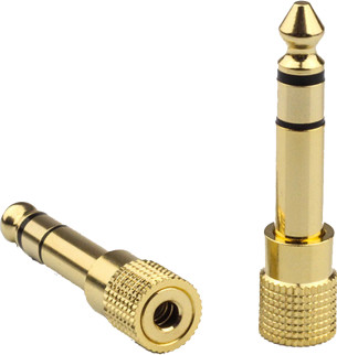6.5MM Male to 3.5MM Female Jack Plug Audio Headset Microphone Adapter Converter Aux Gold Plated