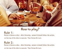 Drinking Dice Rolling Game Decider Drunk Family Friends Acrylic Dice, Adult Gambling Bar Party Pub Lovers Drink Decider Dice, English Drinking Wine Gaming Dice for Club Table Board Game