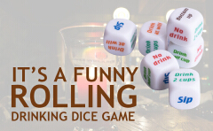 Drinking Dice Rolling Game Decider Drunk Family Friends Acrylic Dice, Adult Gambling Bar Party Pub Lovers Drink Decider Dice, English Drinking Wine Gaming Dice for Club Table Board Game