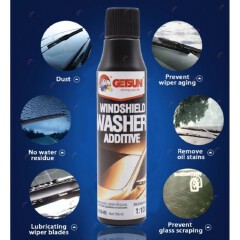 Getsun Windshield Washer Windscreen Glass Cleaner Additive 36 ML Cleans Dirt, Insect Stains, Makes The Glass Clear and Clean. Wiper Blades are Smooth and Extend Life.