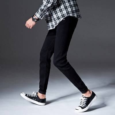 "DUMA" Elasticity jeans male Self-cultivation teens trousers fashion Handsome Casual