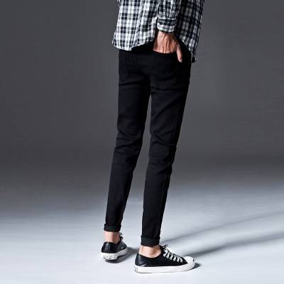 "DUMA" Elasticity jeans male Self-cultivation teens trousers fashion Handsome Casual
