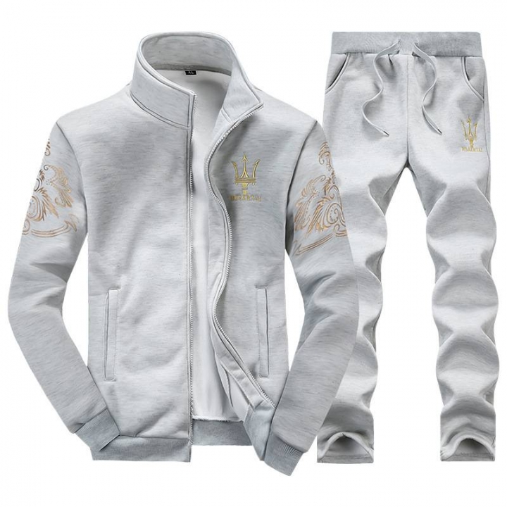 "DUMA" Men's style Sweatshirt + trousers Leisure lapel sportswear Men's coat student Sweatshirt