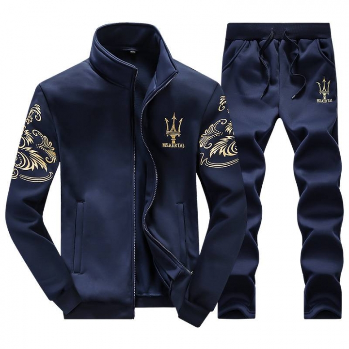 "DUMA" Men's style Sweatshirt + trousers Leisure lapel sportswear Men's coat student Sweatshirt