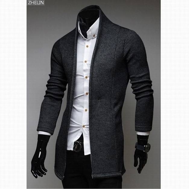 "DUMA" concise Cardigan Slim fit Sweater coat Men V-neck sweater Leisure Handsome