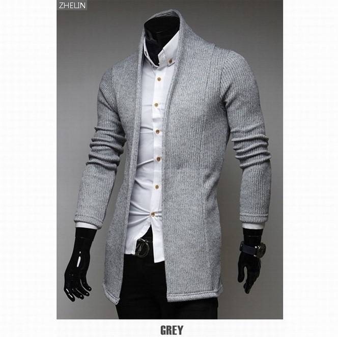 "DUMA" concise Cardigan Slim fit Sweater coat Men V-neck sweater Leisure Handsome